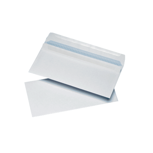 White DL Non Windowed Self Seal Envelopes (110mm x 220mm)