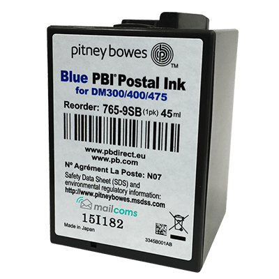 Pitney Bowes DM300M Ink & DM400M Ink - Genuine Original Blue Ink Cartridge