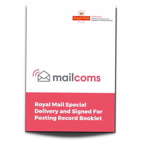 Royal Mail’s Special Delivery & Signed For Posting Record Booklet