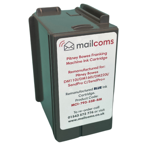 Pitney Bowes DM110i Ink - Remanufactured Blue Ink Cartridge