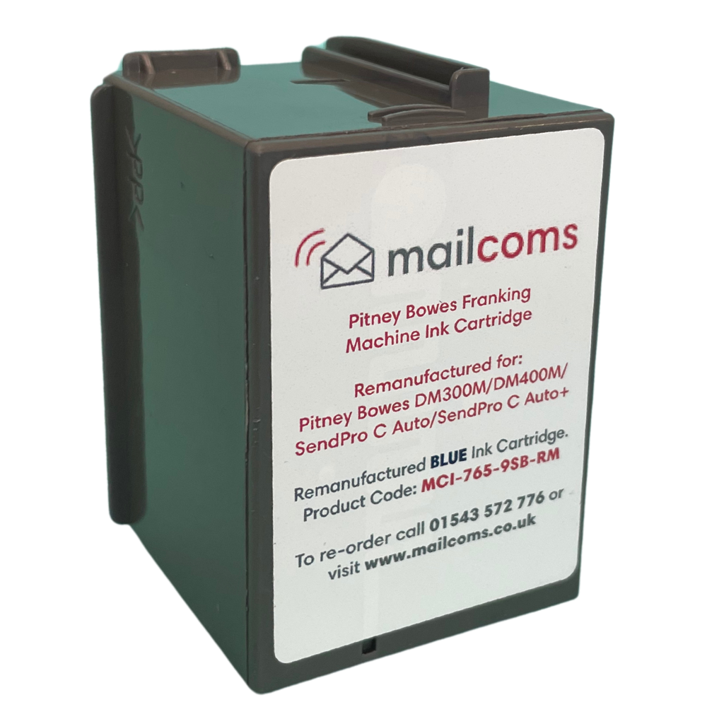 Pitney Bowes DM300M Ink & DM400M Ink - Remanufactured Blue Ink Cartridge