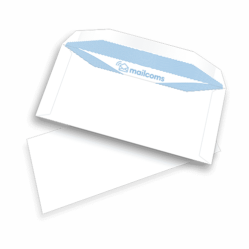 1000 White DL+ Gummed Non-Windowed Pitney Bowes Folding Inserting Machine Envelopes