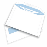 500 White C5+ Gummed Windowed (45mm x 90mm Window) Envelopes