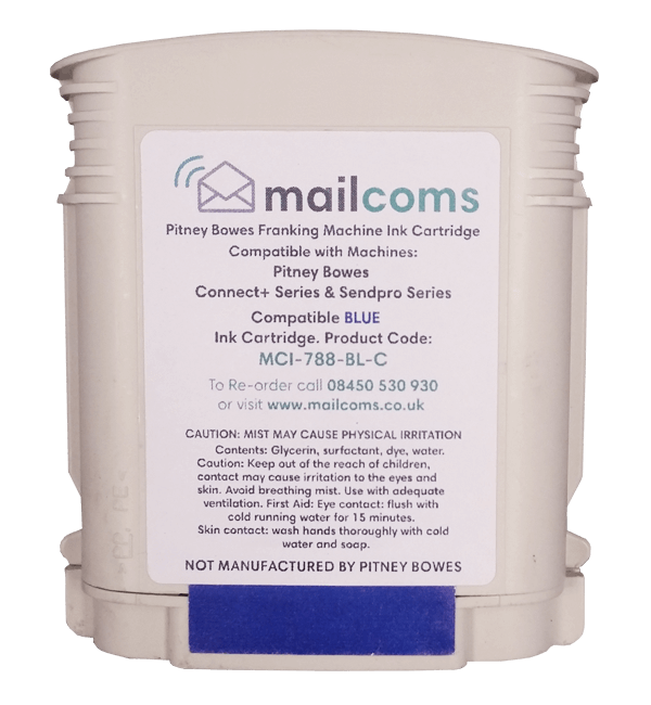 Pitney Bowes Connect+ 1000 Ink, Connect+ 2000 Ink & Connect+ 3000 Ink - Compatible Blue Ink Cartridge