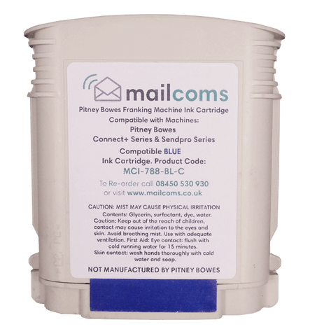 Pitney Bowes Connect+ 1000 Ink, Connect+ 2000 Ink & Connect+ 3000 Ink - Compatible Blue Ink Cartridge