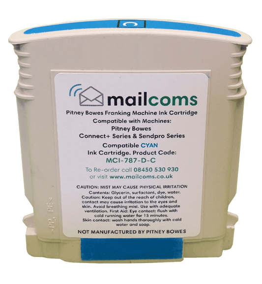 Pitney Bowes Connect+ 1000 Ink, Connect+ 2000 Ink & Connect+ 3000 Ink - Compatible Cyan Ink Cartridge