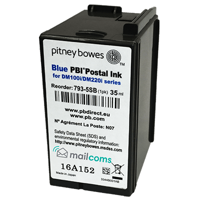 Pitney Bowes DM160i Ink & DM220i Ink - Genuine Original Blue Ink Cartridge